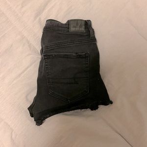 Black American eagle jean shorts